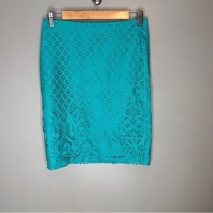Loft Lace Overlay Pencil Skirt
